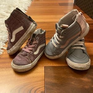 Grey/pink and sparkly pink vans for toddlers